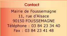 Contacter la Mairie de Foussemagne